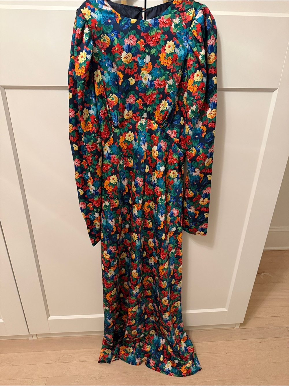 Les Rêveries Long Sleeve Floral Maxi Dress in Multicolor